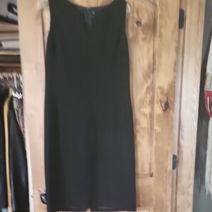 Ann Taylor Black Sleeveless Sheath Dress Midi